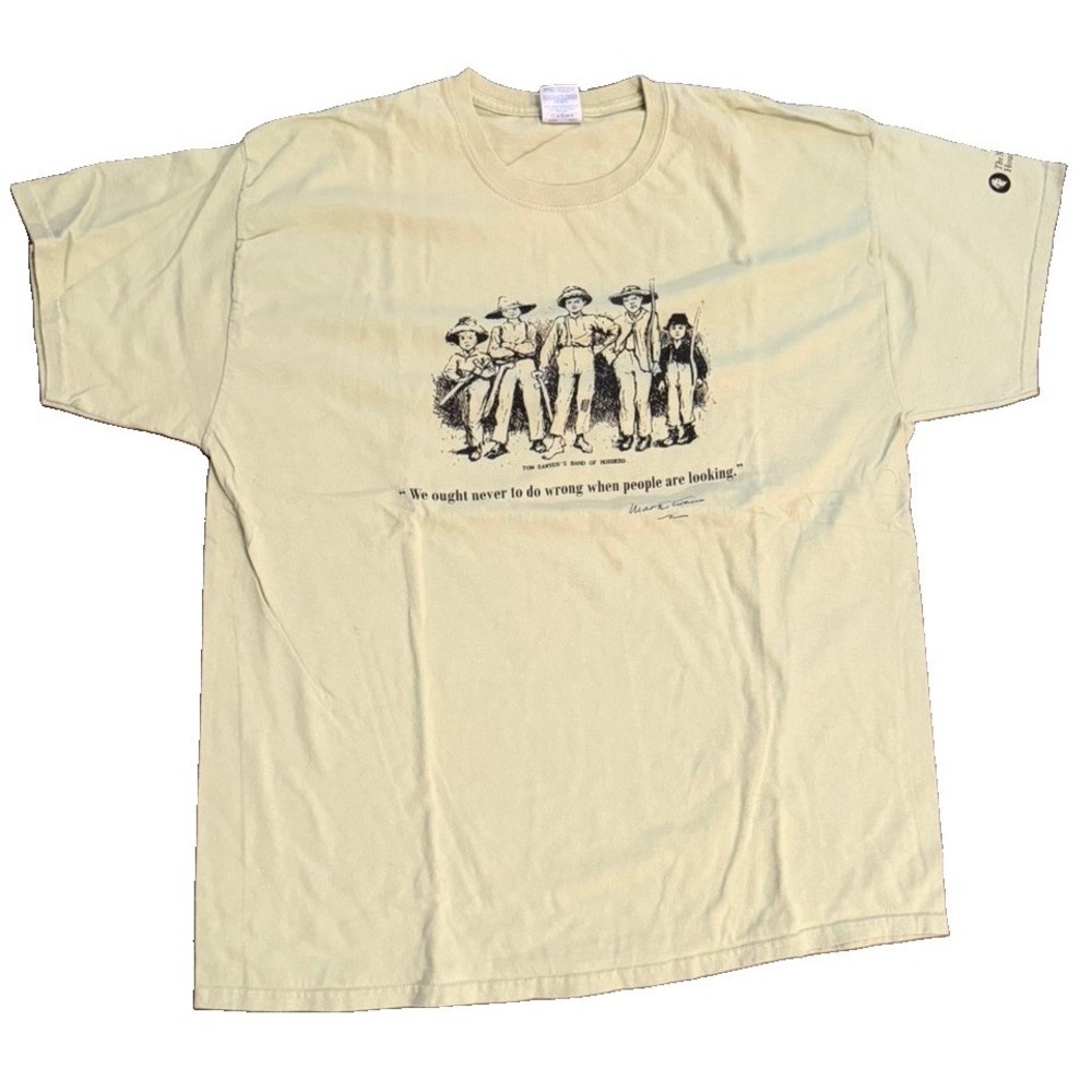 Mark Twain House Museum T-Shirt XL Tom Sawyer Band of Robbers Literary Tee